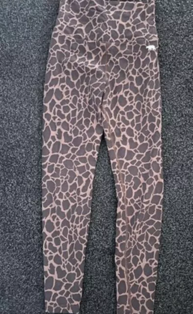 Running Bare Leggings Womens Size 12 Brown Ab Tastic High Rise Tight 28'  Ladies