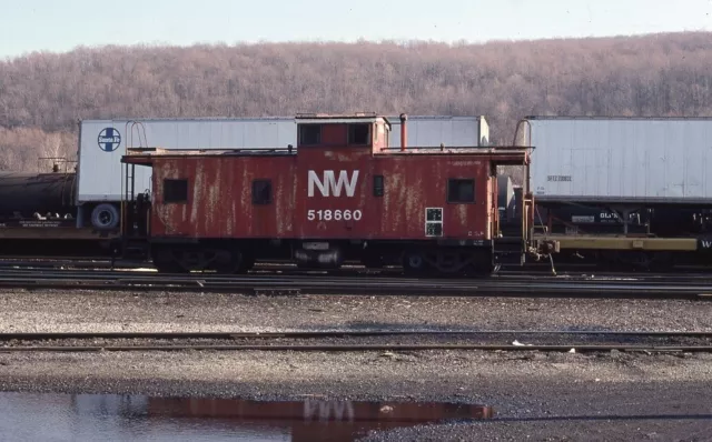 N&W NORFOLK & WESTERN Railroad Train Caboose ALLENTOWN PA Original Photo Slide