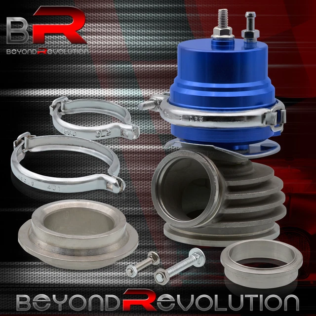 V-Band 50mm Turbo Charger External Wastegate Mount Jdm Vip Design Psi Boost Blue