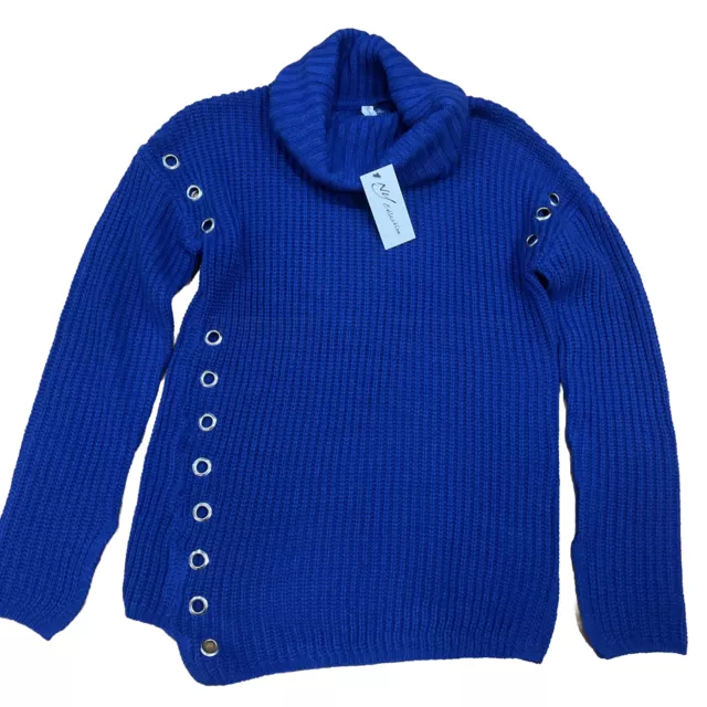 NY Collection Royal Blue Knit Sweater NWT Women’s S