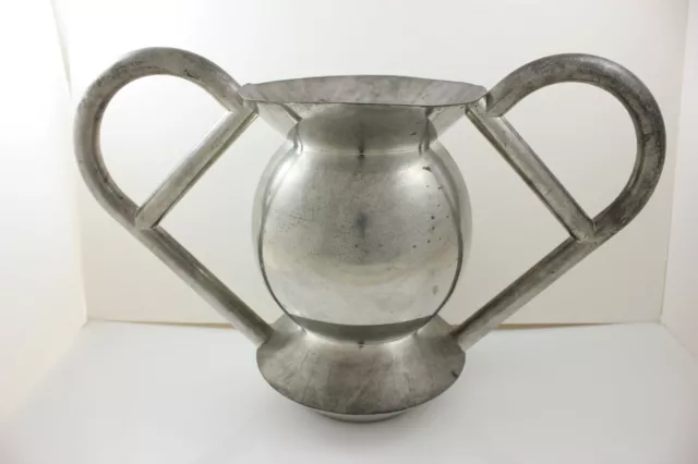 Vintage '90s GIOTTO 100% Pewter Large Vase By MEMPHIS Designer MICHELE DE LUCCHI