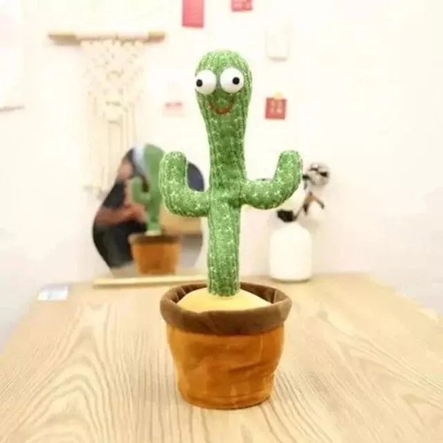 Cactus musical qui répète sons et les voix, parle et danse avec