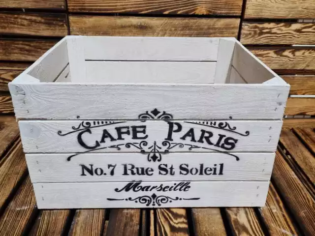 Casse Scatole Di Mele Rustiche In Legno Cafe Paris Rustiche Vintage - Per Uomo Grotta / Capannone -
