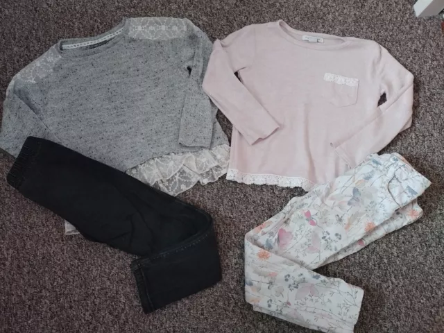 Girls Outfits Bundle Next/Primark Jumpers & Next/George Bottoms 4-5 Years