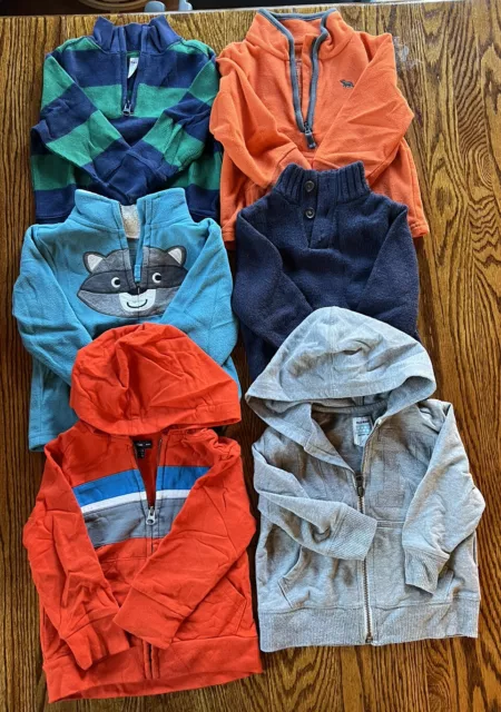 Toddler Boy Sweatshirt Lot 6 Carters Baby Gap OshKosh 12-18M 18M 18-24M Winter