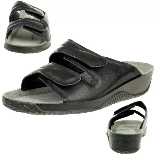 Rohde Femmes Soltau-40 Mules Sandales Chaussons 1940 Noir