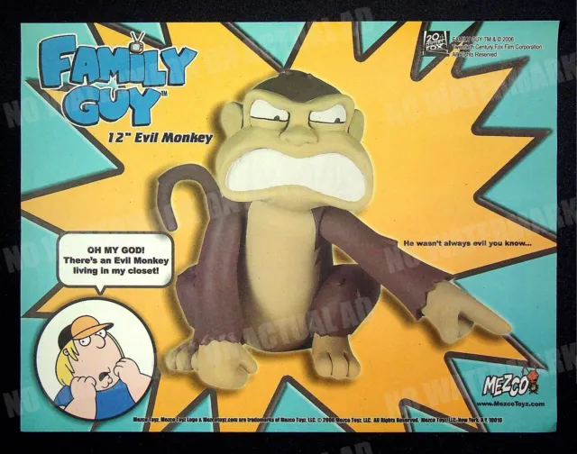 Family Guy Evil Monkey Figure Mezco Toyz 2006 Print Magazine Ad Poster ADVERT