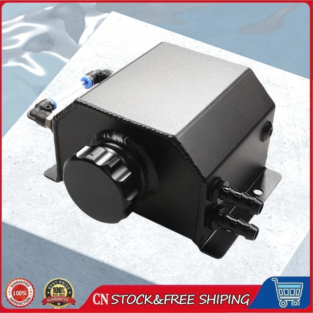 1L Aluminum Car Coolant Overflow Reservoir Tank Catch Can Radiator Reservoir Kit