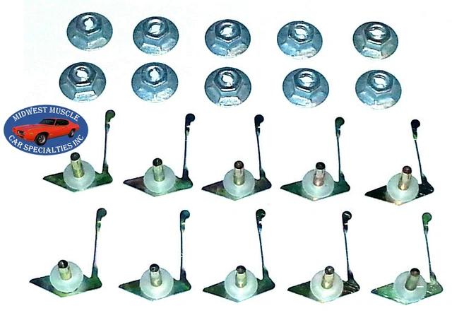 3/8"-5/8" Trim Molding Moulding Clips Nuts Fits Chrysler Dodge Plymouth 10pcs L