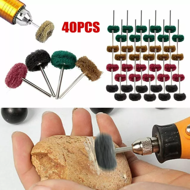 Abrasive Wheel 40pcs Set Grinding Wheel Nylon Buffing Brush Surface Polishing