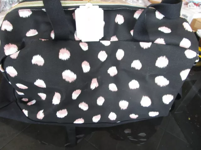 Pottery Barn Teen Emily & Meritt leopard dot duffle black photo shoot sample