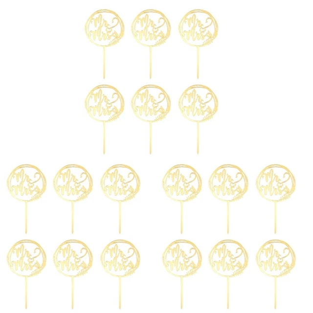 18 PIEZAS Deshierbe Cupcake Topper aperitivo de boda selecciones