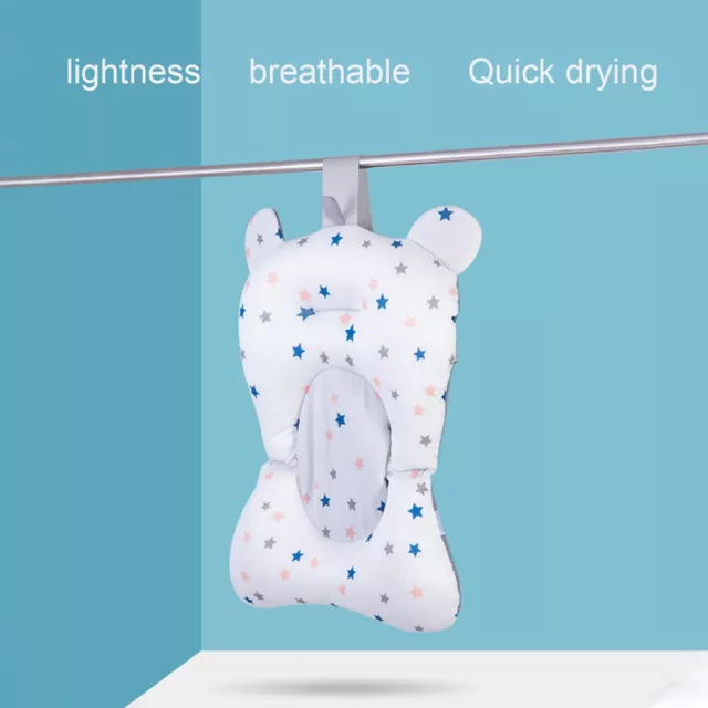 Soft Baby Bath Support Cushion Pad Cute Breathable Adjustable Newborn Bathtub Fl