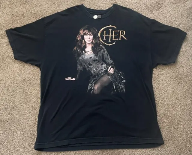 VTG Cher At The Colosseum Caesars Palace Las Vegas Concert T-Shirt Size XXL