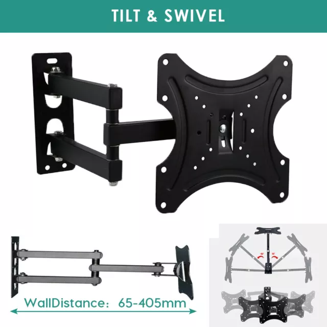 TV Wall Bracket Tilt Swivel For 10 14 20 23 25 30 32 38 40 42 Plasma LCD UK