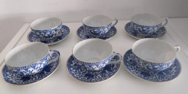 LOT DE 2 tasses à café en porcelaine chromée bleu/violet, neuf 🔔 EUR 10