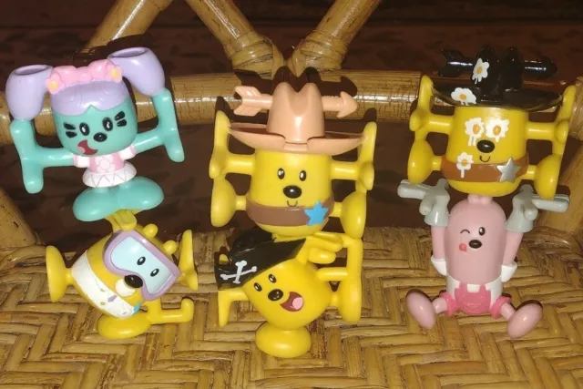 Wow Wow Wubbzy Wacky PVC Stacking Figures Lot of 6 Toys 2007 Stackable Kooky #6