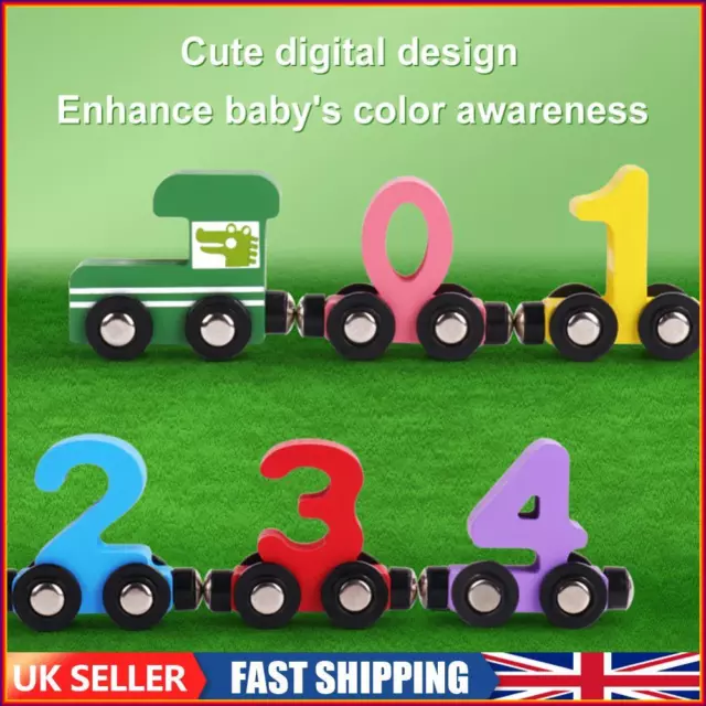 Numbers Train Cars No Toxic Mini Train Cars with Numbers Smooth for Boys Girls