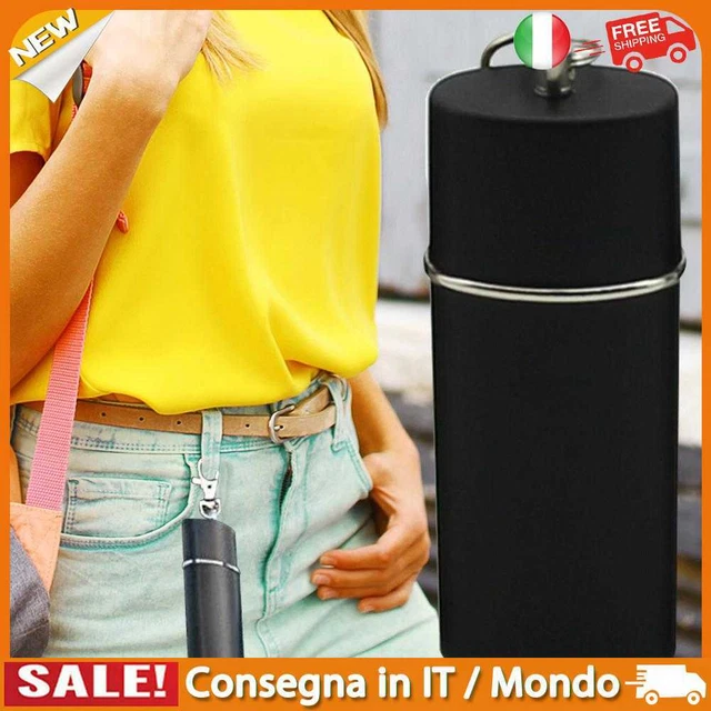 IT Portable Pocket Ashtray ABS Ash Holder Smoking Ash Tray w/Keychain (Black)