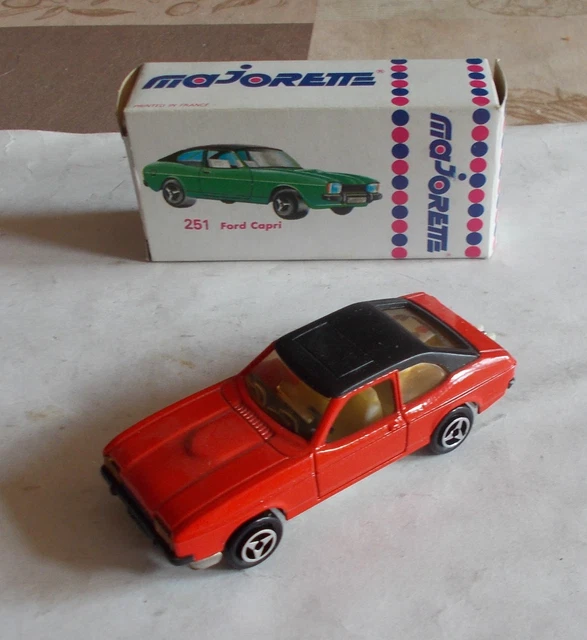 Voiture Majorette Ford Capri Avec Remorque Chevaux – Made In France, édition 1985, Occasion Comme Neuve