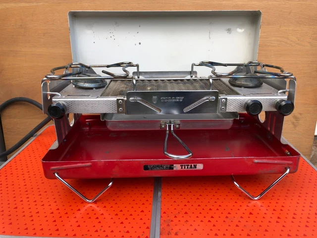 VINTAGE TILLEY TWOSOME Double Burner Camping Stove Retro Camper