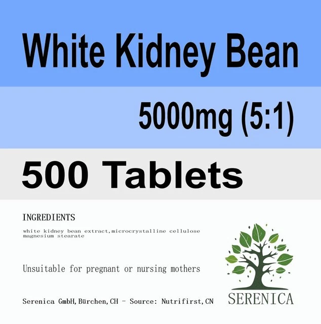 White Kidney Bean Extract 5000mg x 500 Tablets
