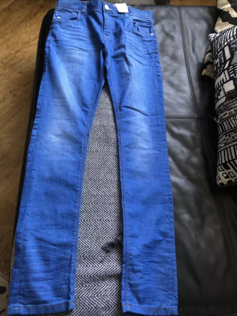 Jeans vita regolabili ragazzi Next Age 15 anni nuovi con etichette skinny effetto invecchiato