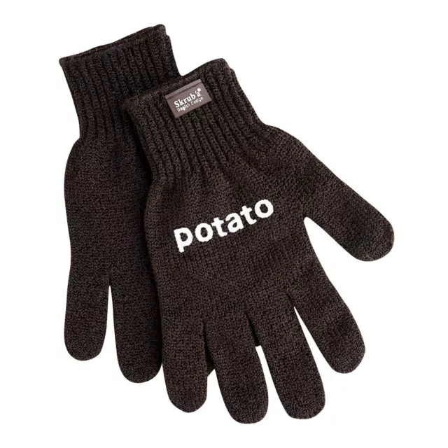 Kartoffelhandschuh Rubbel "potato" 100% Nylon, dunkelbraun (1 Paar)