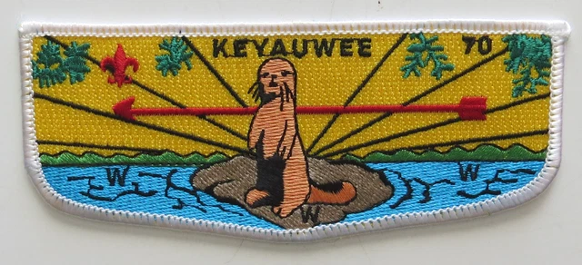 Keyauwee Lodge 70 Old North State Council NC S4 Flap White Bdr (E8286)