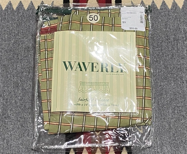 Juego de cenefa Waverly Fairfield 78"" x 14"" antigua 81401780 nuevo en paquete nuevo en paquete bc