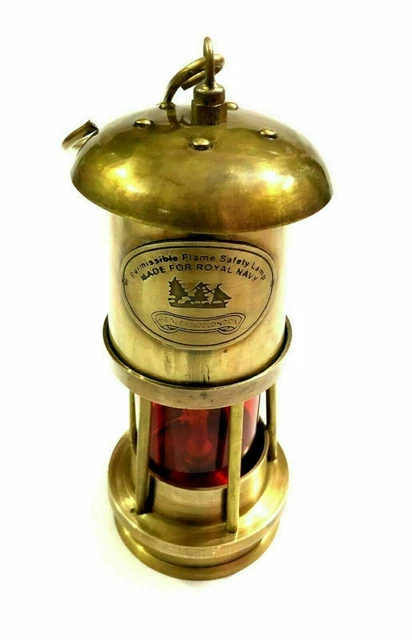 Antik Messing kleine Lampe Vintage nautische Schiff Boot Licht Laterne Dekor