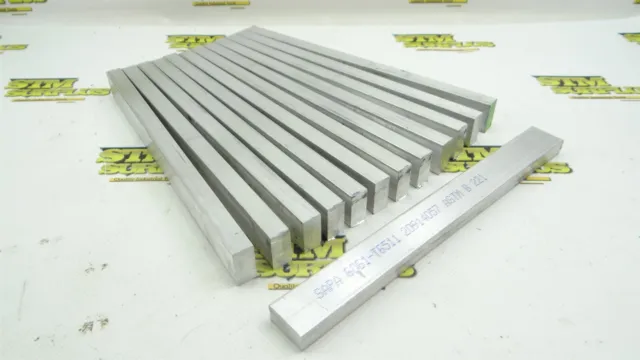 6Lb Sapa 6061 Solid Aluminum Flat Stock 1/2" X 1" X 10" Lengths