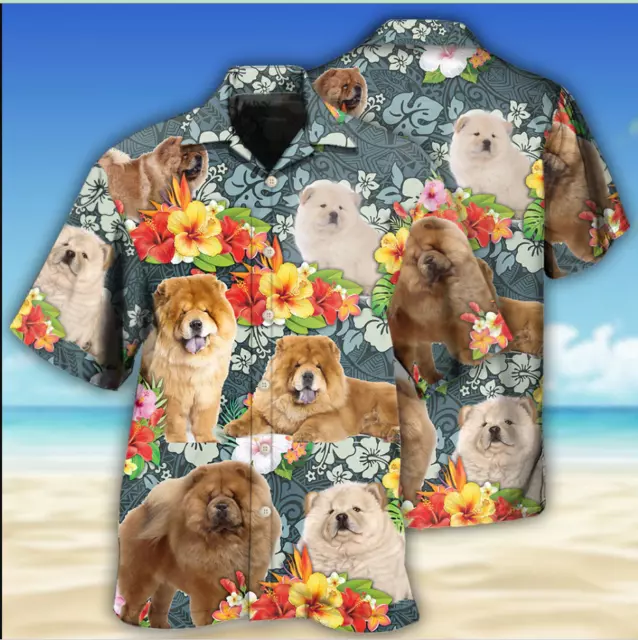 Chow chow dog lover tropical 3D HAWAII All Over Print Mother Day Gift Us Size