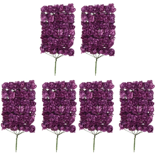 432 piezas papel artificial de simulación flor rosa flor decoración