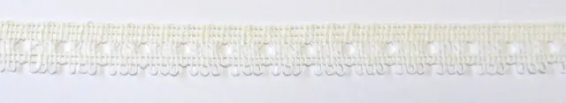 5 M Tendre Dentelle Coton 15mm Wollweiß
