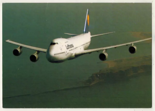 Carte postale  Aviation - Lufthansa - Boeing 747-200 - En vol