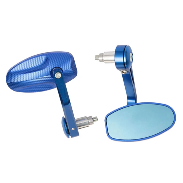 2PCS Bar End Rear View Side Mirrors Universal Fit for Motorcycles with 7/8" Bars