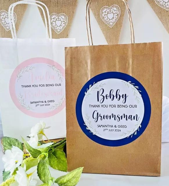 Personalised Wedding Favour Gift Bag | Party Bag | Thank You Bag | Laurel Circle