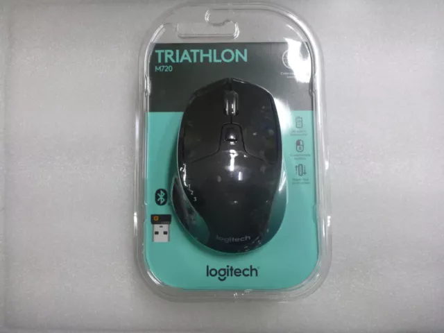 Logitech M720 Triathlon Black Wireless USB Optical Sensor Mouse 910-004792