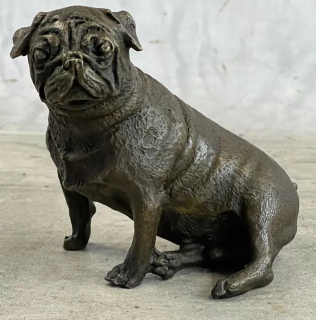 Vert Patine Détaillé Vienne Carlin Chien Ani Bronze Sculpture Fonte Figurine