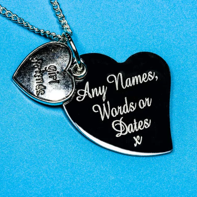 Personalised Girl Friends Name Charm Pendant Necklace Jewellery Present Gift