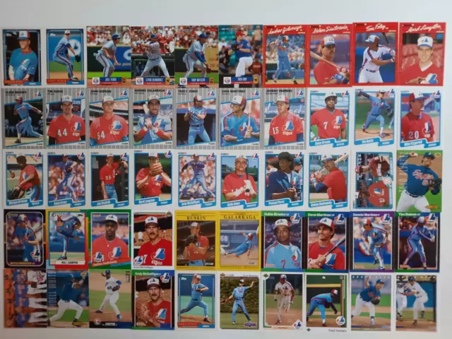 50 Baseballkarten baseballcards der Montreal Expos ua Grissom Nixon Martinez