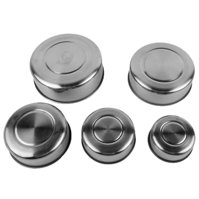 Deep Stainless Steel Food Storage Containers with Lids Set of 5 Spill Resistant