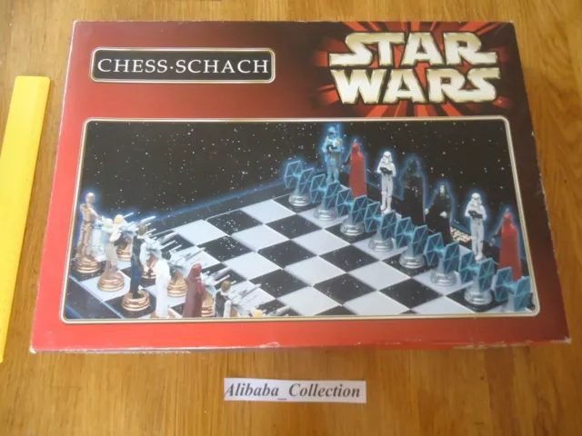 Schachtel Spiel D'Schach Star Wars Chess Schach Vintage Schachspiel 1999