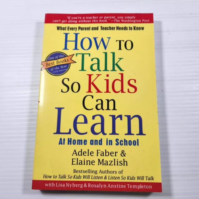 How to Talk So Kids Can Learn Paperback Parenting Book by Adele Faber