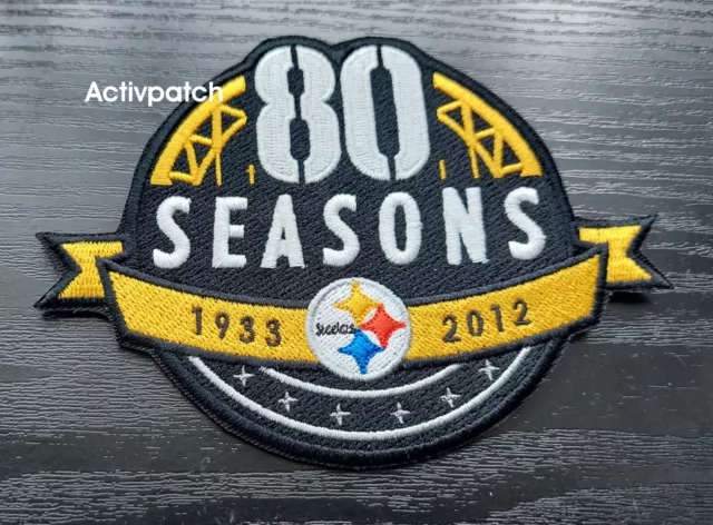 Pittsburgh Steelers 80th Seasons Team Logo Patch NFL Football Superbowl Emblem