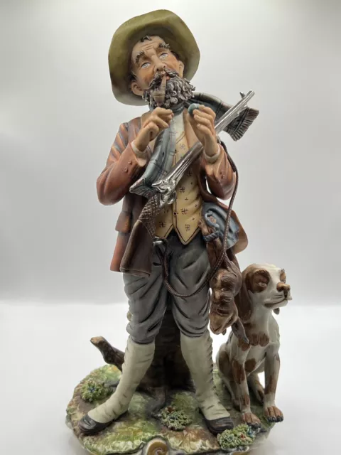 Cortese Capodimonte Porcelain Figure Hunter & Dog