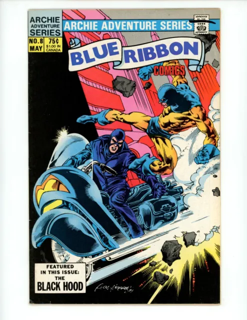 Blue Ribbon Comics #8 1984 FN+ Rudy Nebres Archie Black Hood Comic Book