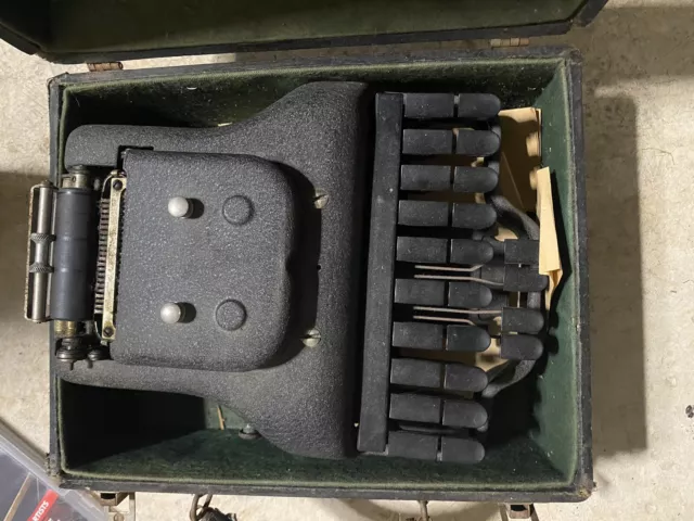 Vintage Stenotype Master Stenograph Machine With Carry Case - untested