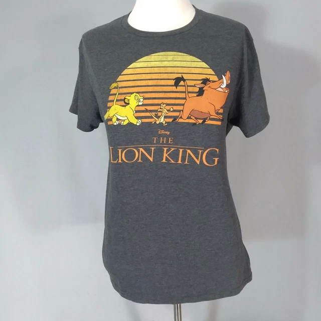 Walt Disney Lion King t-shirt adult large grey short sleeve Tofauti Timon Pumbaa